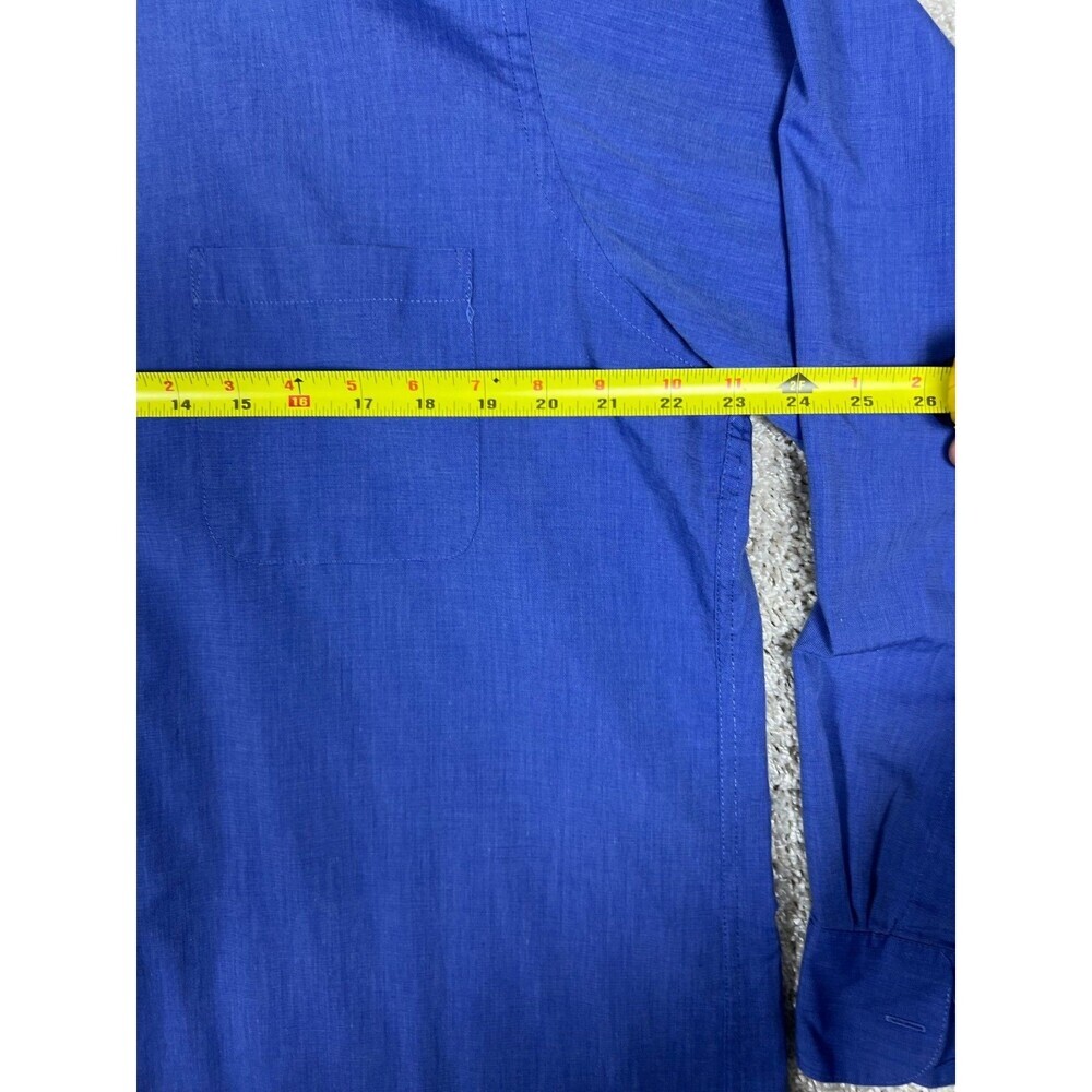 Geoffrey Beene Mens L Blue Dress Shirt Career Office Button Up 15.5 34/35 - Picture 2 of 8